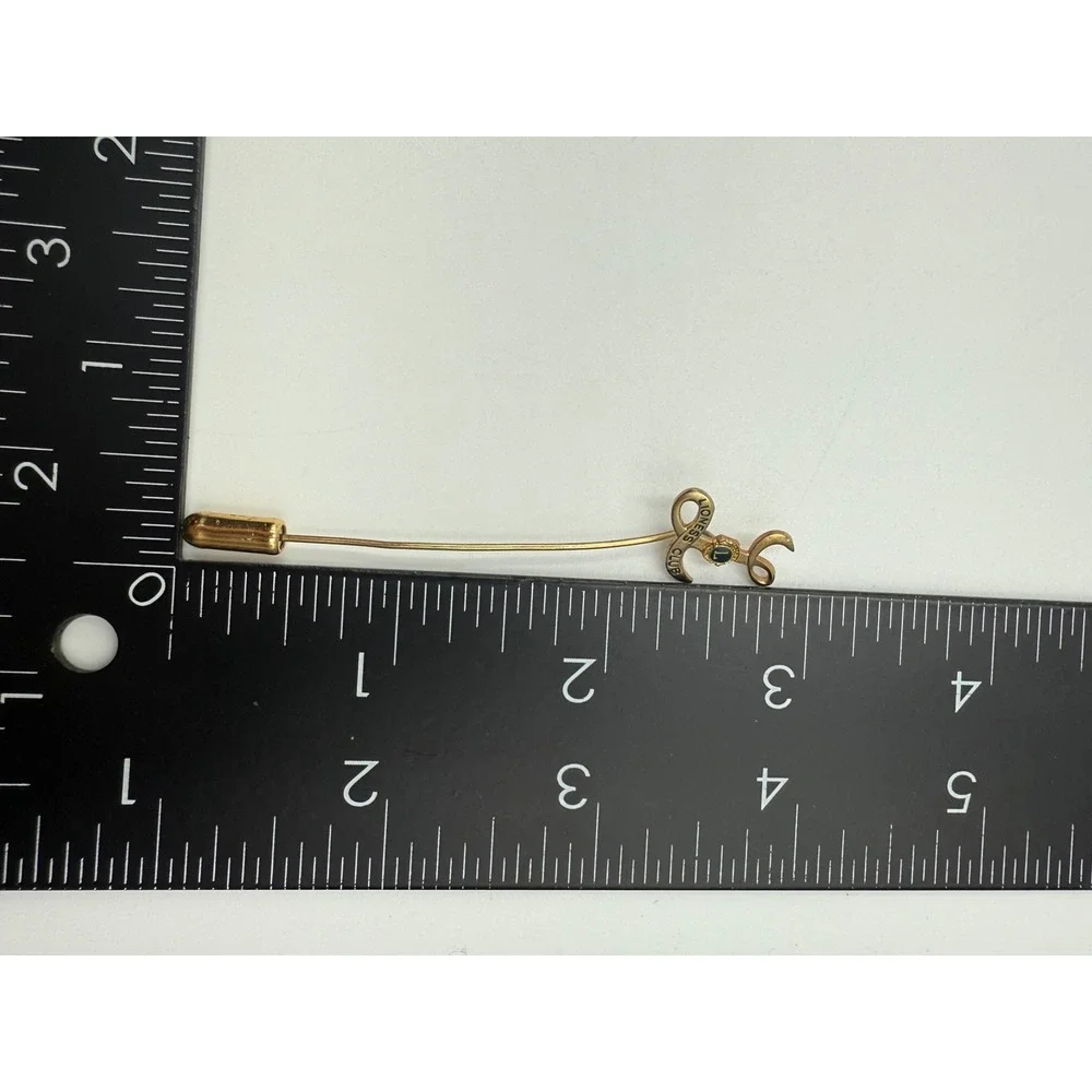 Vintage Lions Club International‎ Lioness Club Gold Tone Stick Pin Lapel Hat Pin